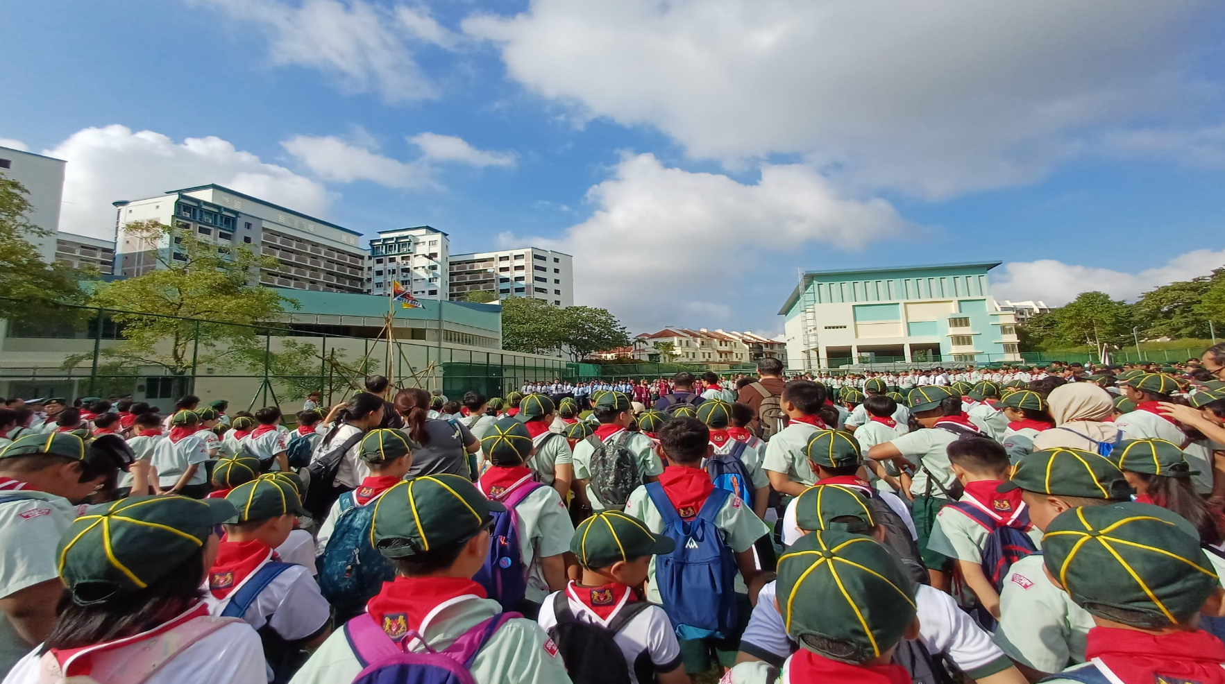 All scouts gather together for an event.